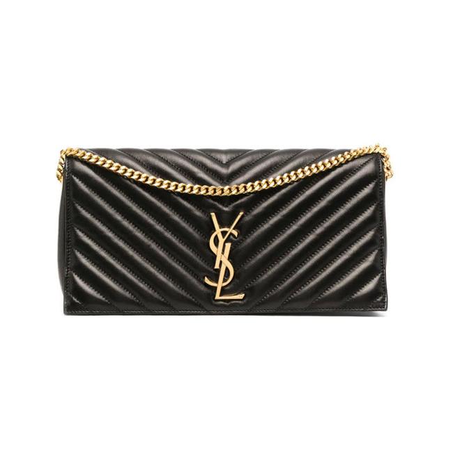 Saint Laurent Monogram Kate Shoulder 99 Quilted Baguette Black Leather Cross Body Bag
