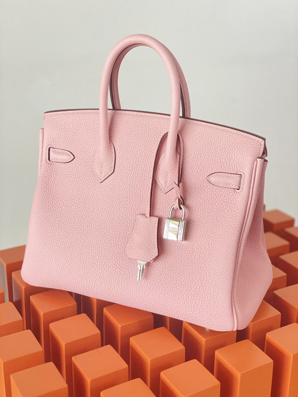 Hermes Birkin 25 Nata Swift Silver Hardware Pink