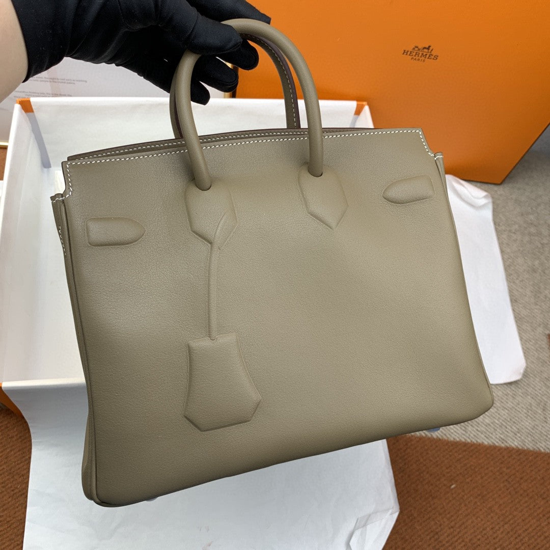 Hermes Etoupe Shadow Birkin 25 Brown