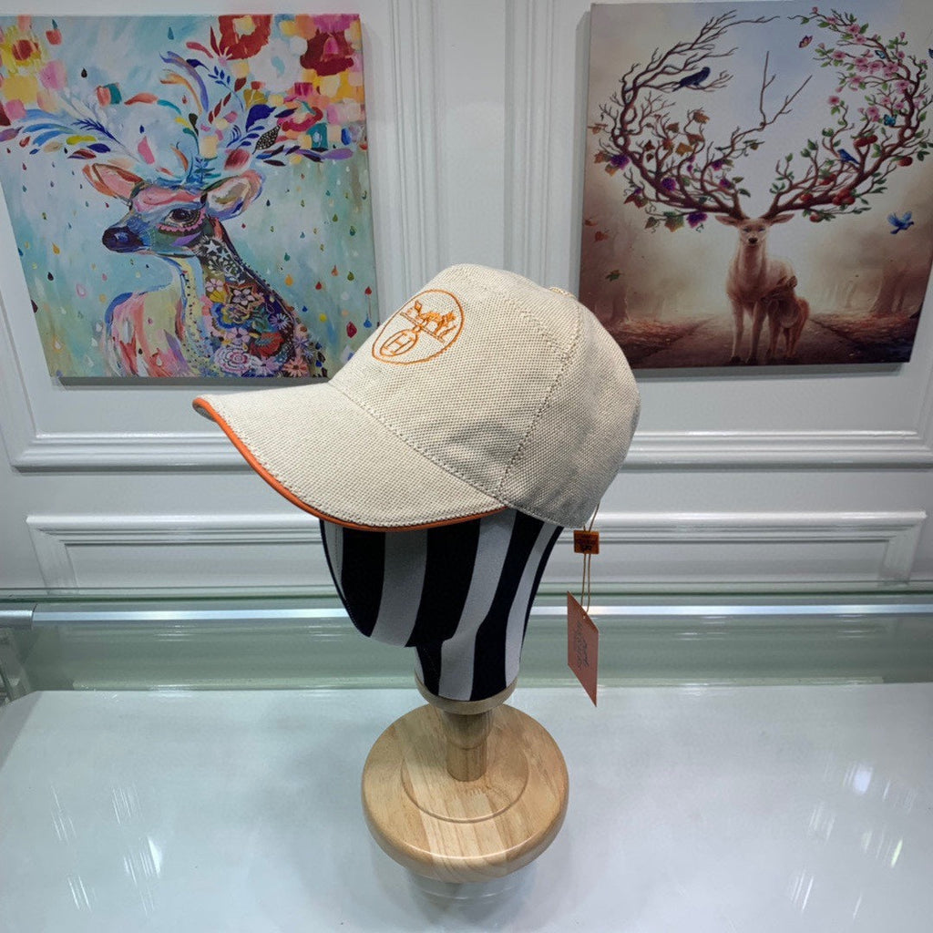 Hermes Davis H Primavera Cap Beige