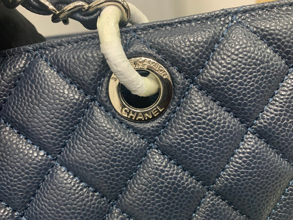 Chanel Tote Bag Spring Collection Silver Hardware 33cm Blue
