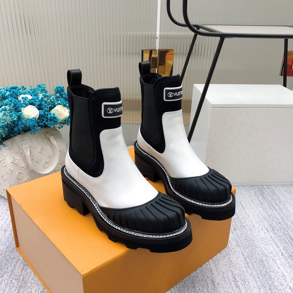 Louis Vuitton Beaubourg Ankle Boot Black/White