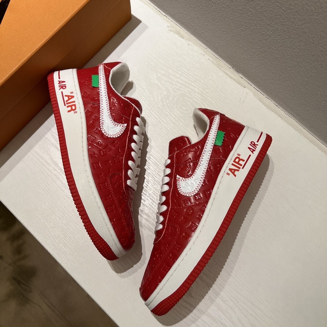Louis Vuitton x Off-White x Nike Air Force 1 Red