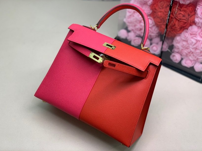 Hermes Epson Bi Color Custom 28cm Red/Pink