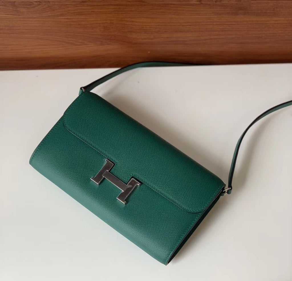 Hermes Constance Togo 21cm Green