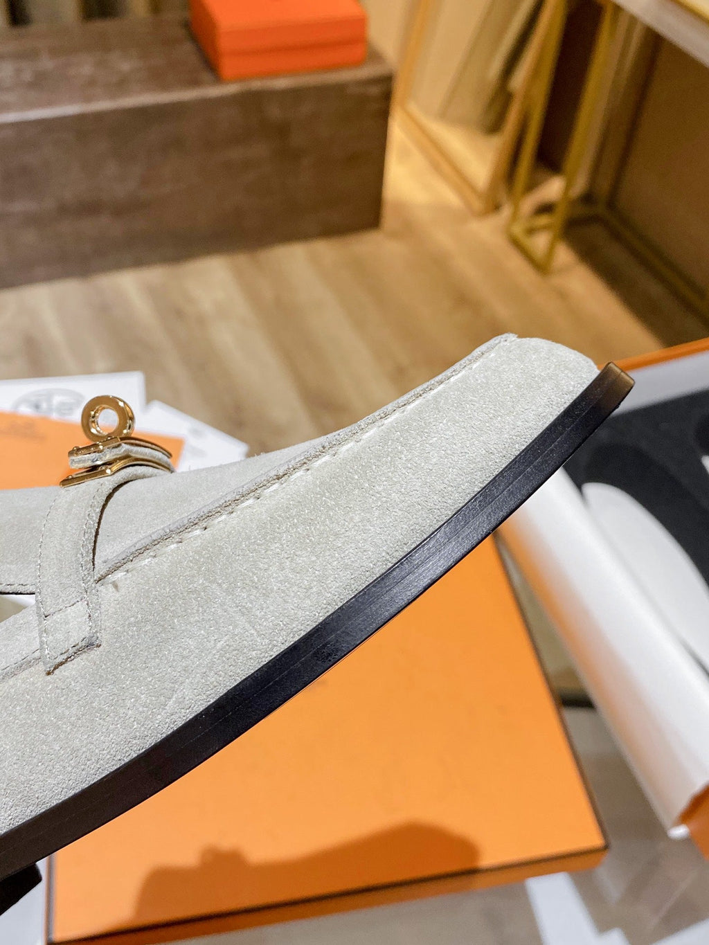 Hermes Destin Loafer Cream