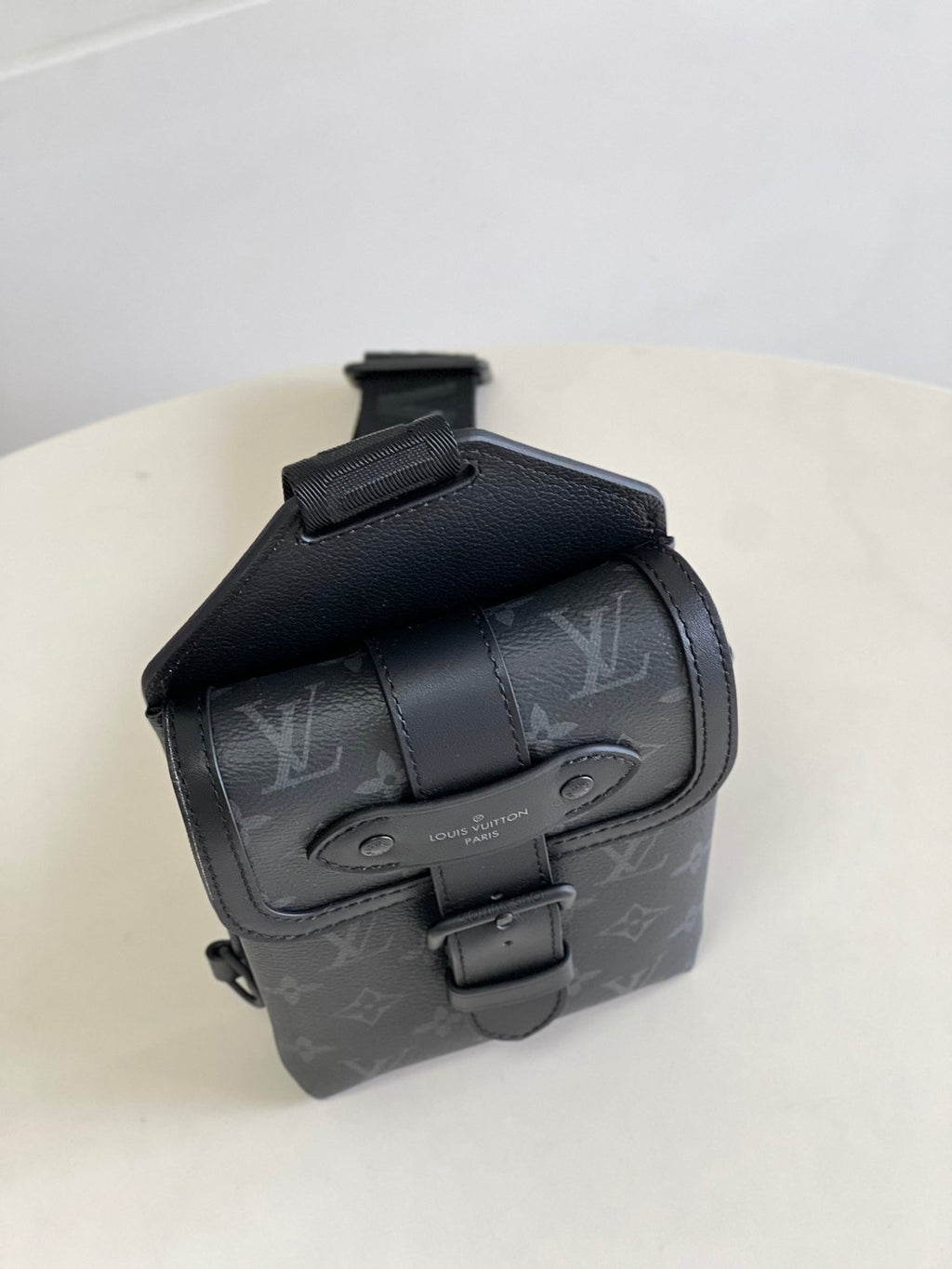 Louis Vuitton Saumur Sling Bag 18cm Black