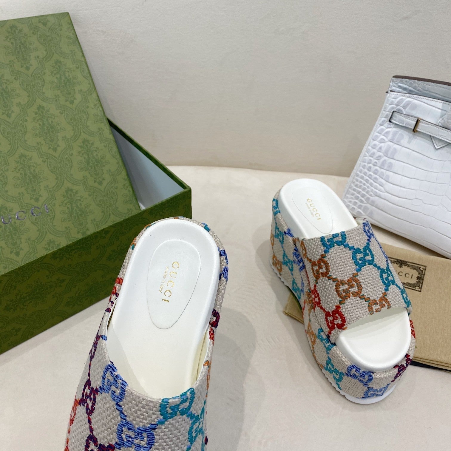 Gucci Platform Slide Sandal Multicolor