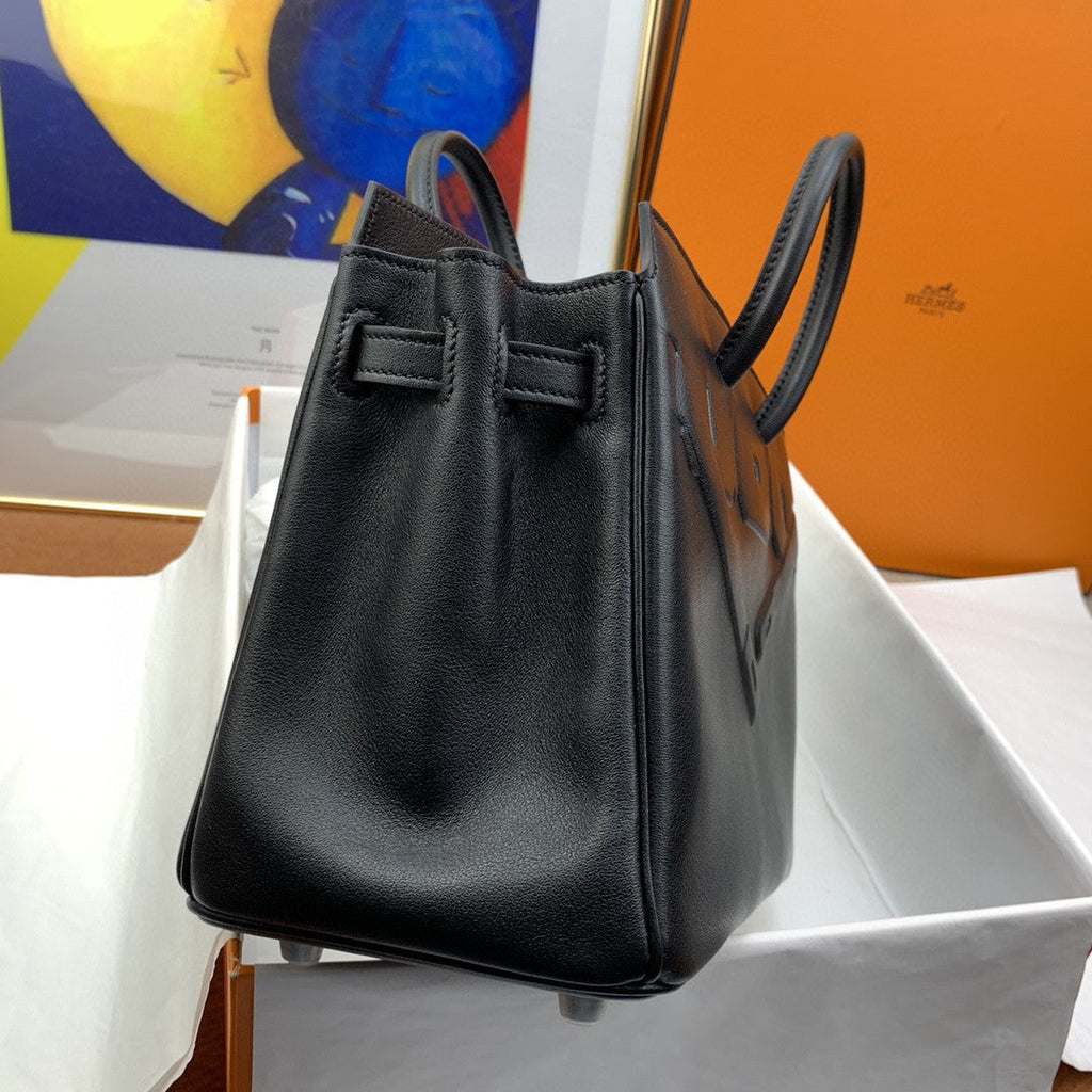 Hermes Etoupe Shadow Birkin 25 Black