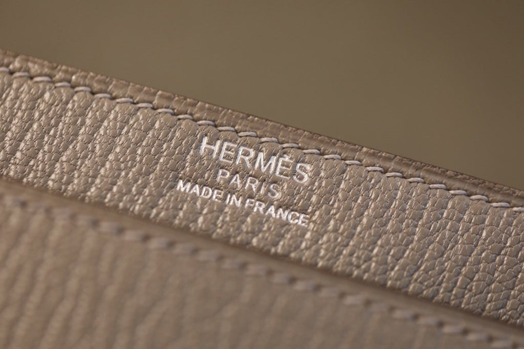 Hermes Verrou Chain Birkin Handle Bag 17cm Grey