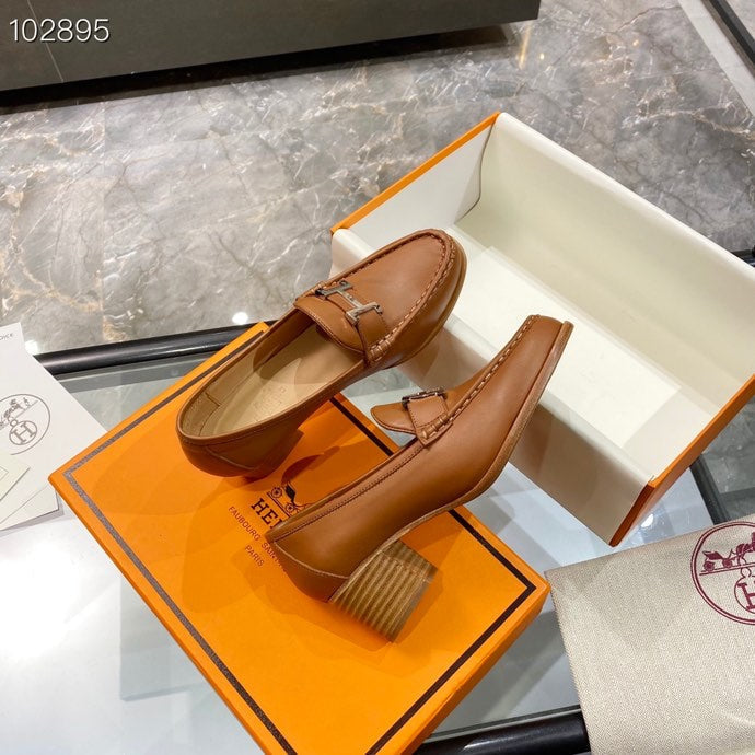 Hermes Elysee Pump Brown