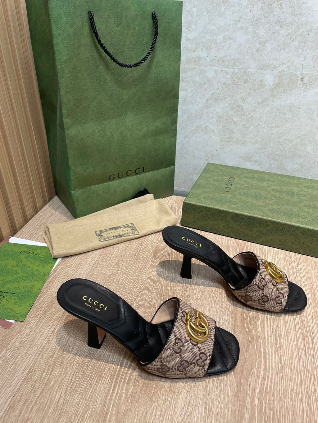 Gucci Double G Slide Sandal Black