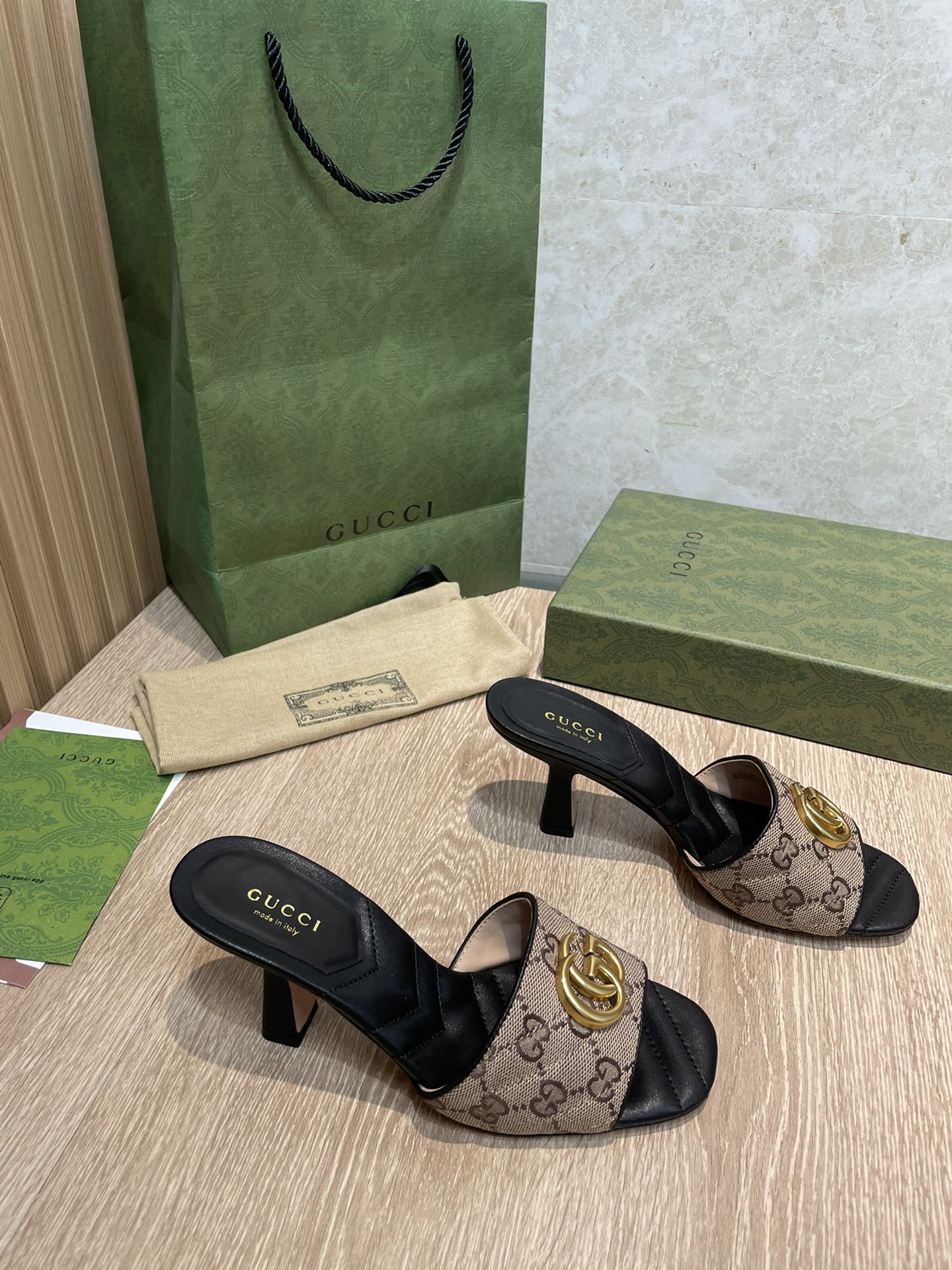 Gucci Double G Slide Sandal Black