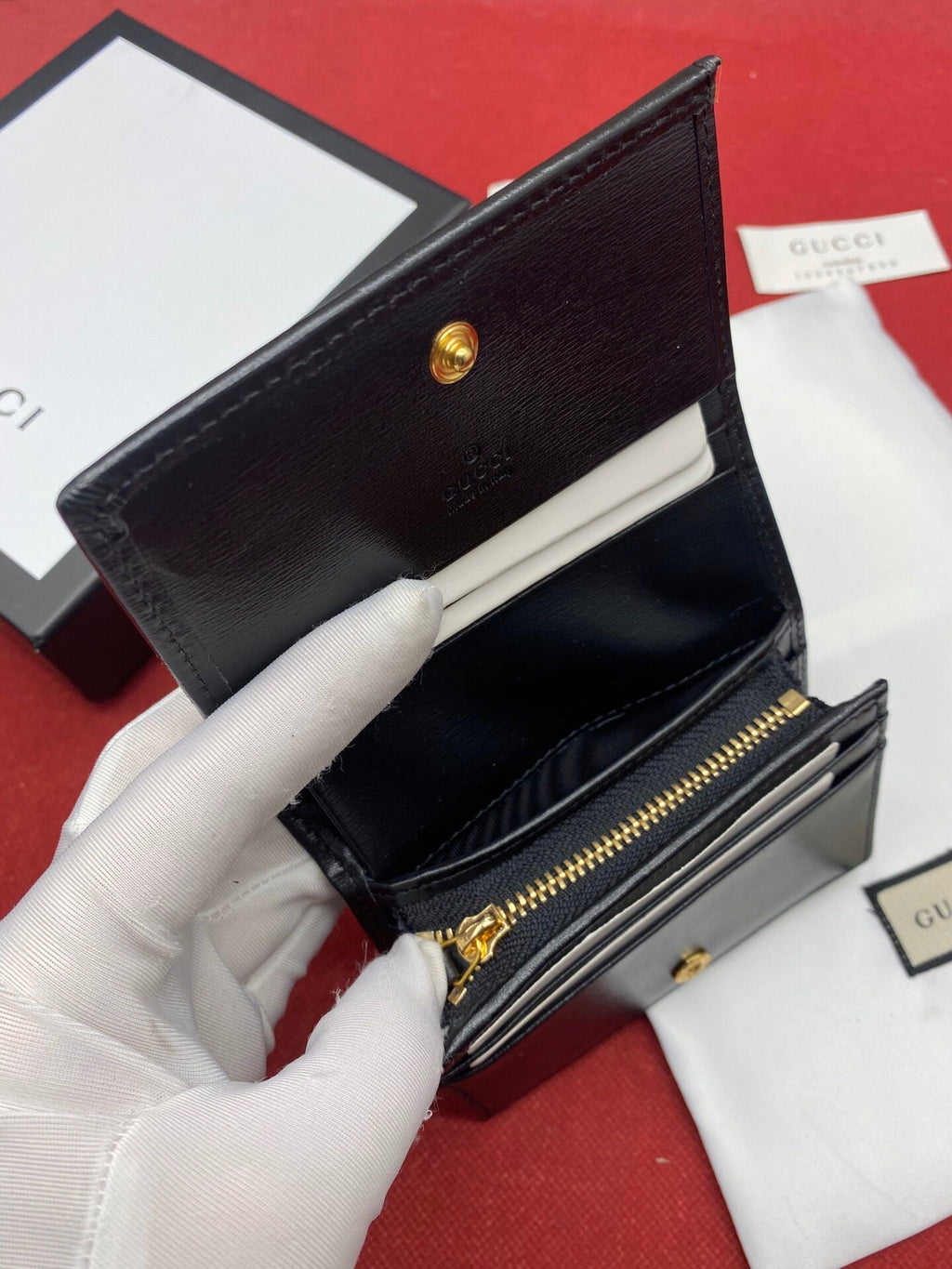 Gucci Horsebit 1955 Black Card Case 11cm