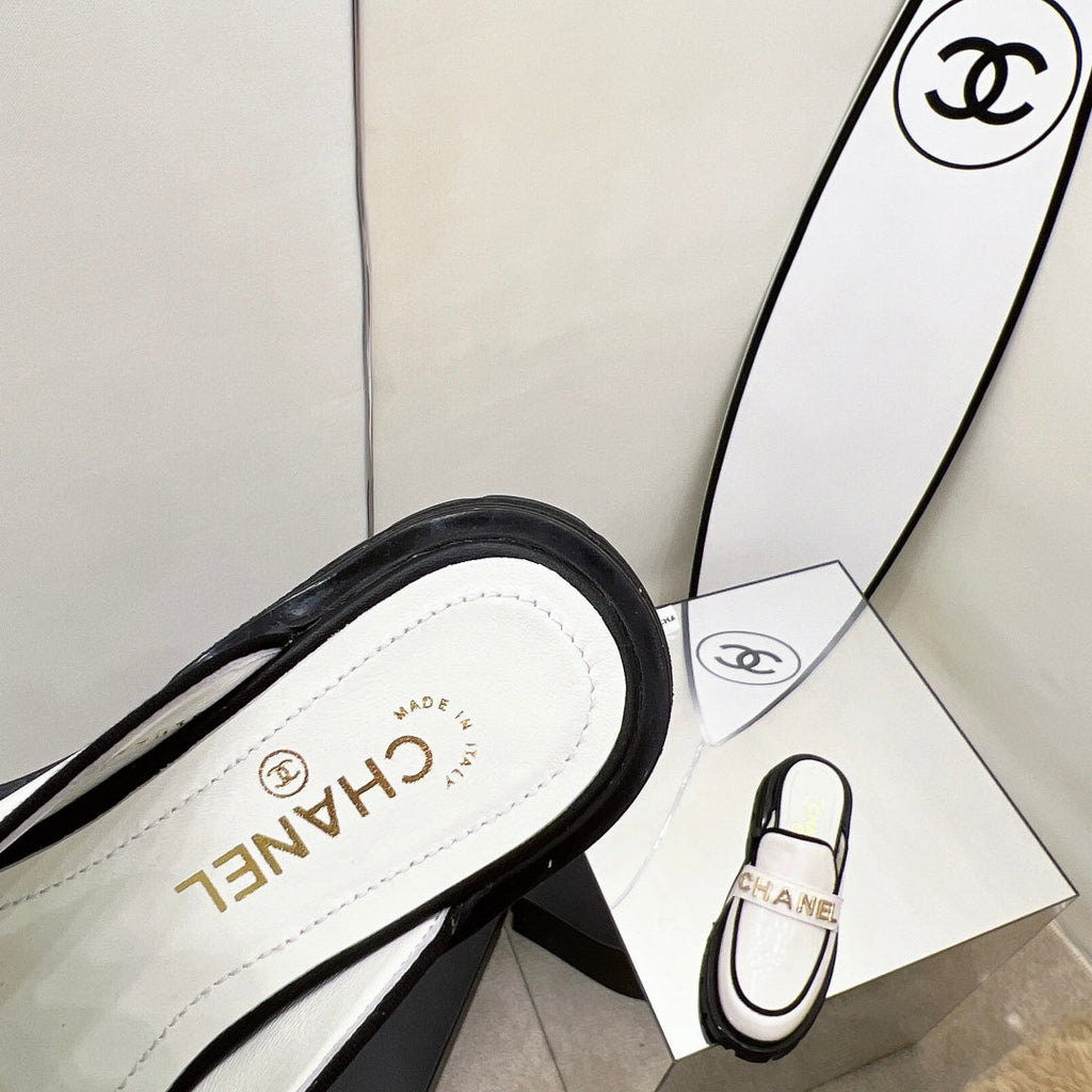 Chanel Mule White