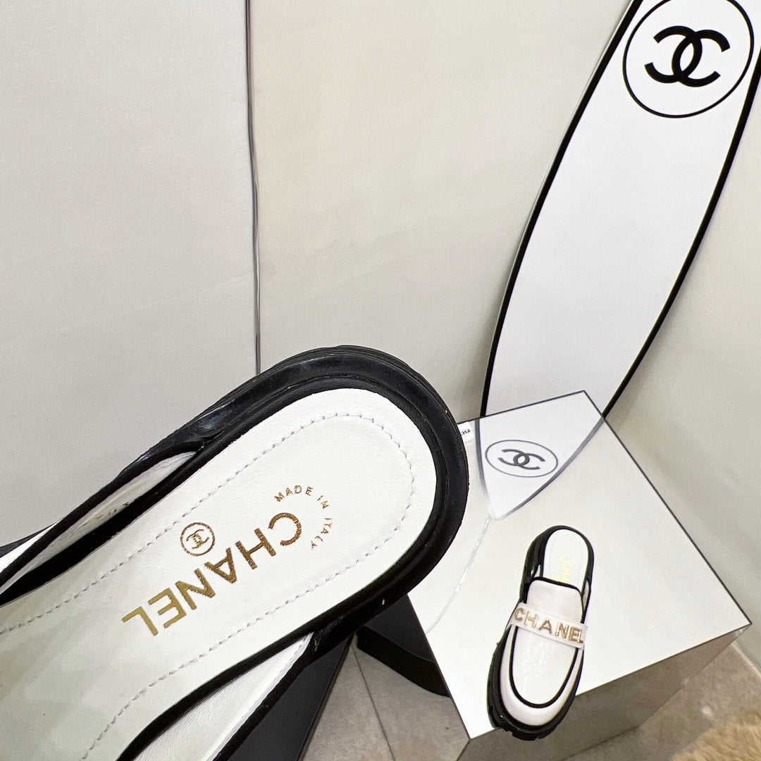 Chanel Mule White