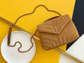 Saint Laurent Loulou Small Chain Bag With Gold Hardware 25cm