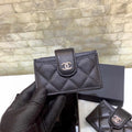 CO-CO Chanel Card Holder With Silver Hardware 10cm