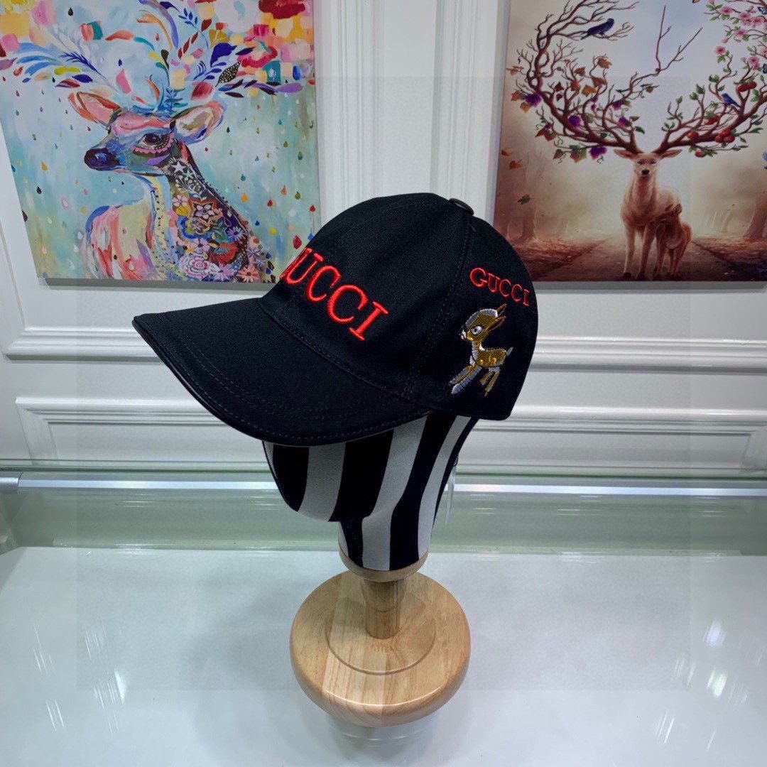 Gucci Bambi Embroidered Baseball Cap