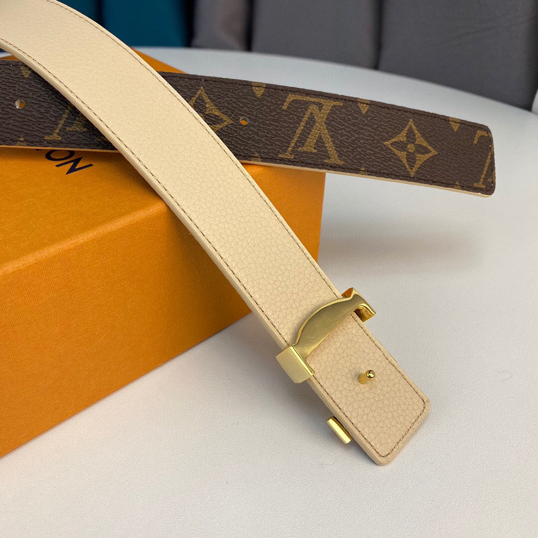 Louis Vuitton LV Initiales Belt Brown