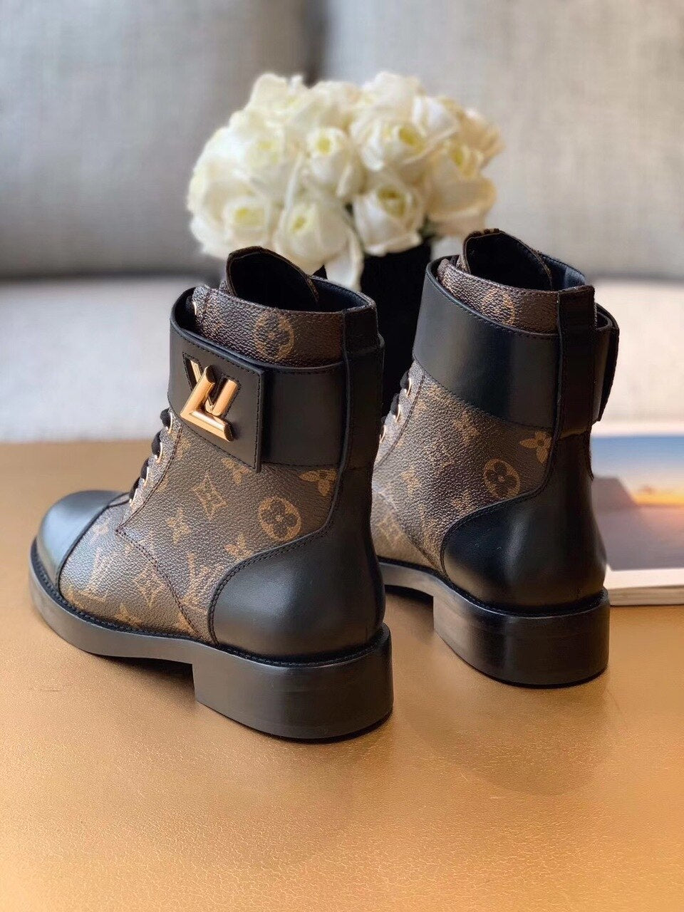 Louis Vuitton Wonderland Flat Ranger Monogram Canvas Calfskin Leather Fall/Winter 2019 Collection Black/Brown