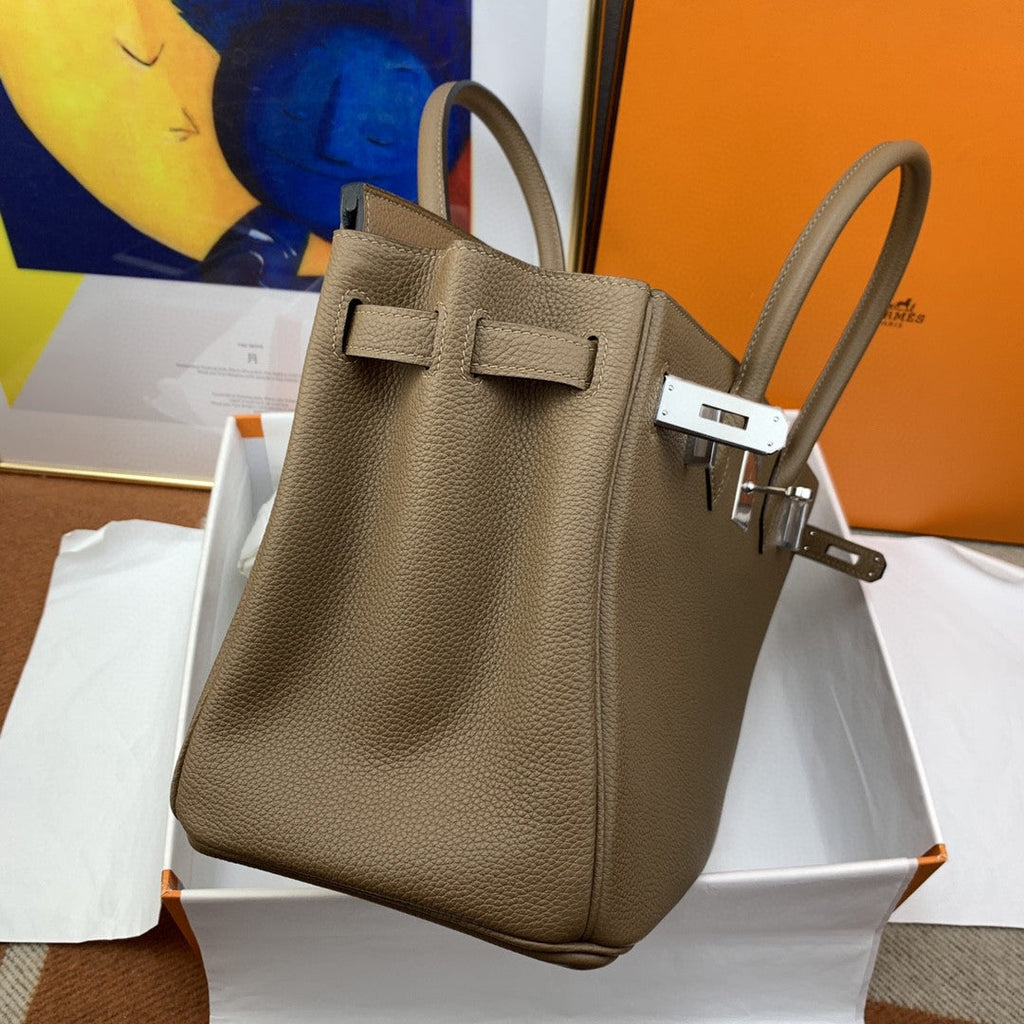 Hermes Birkin 30 Nata Swift Silver Hardware Brown