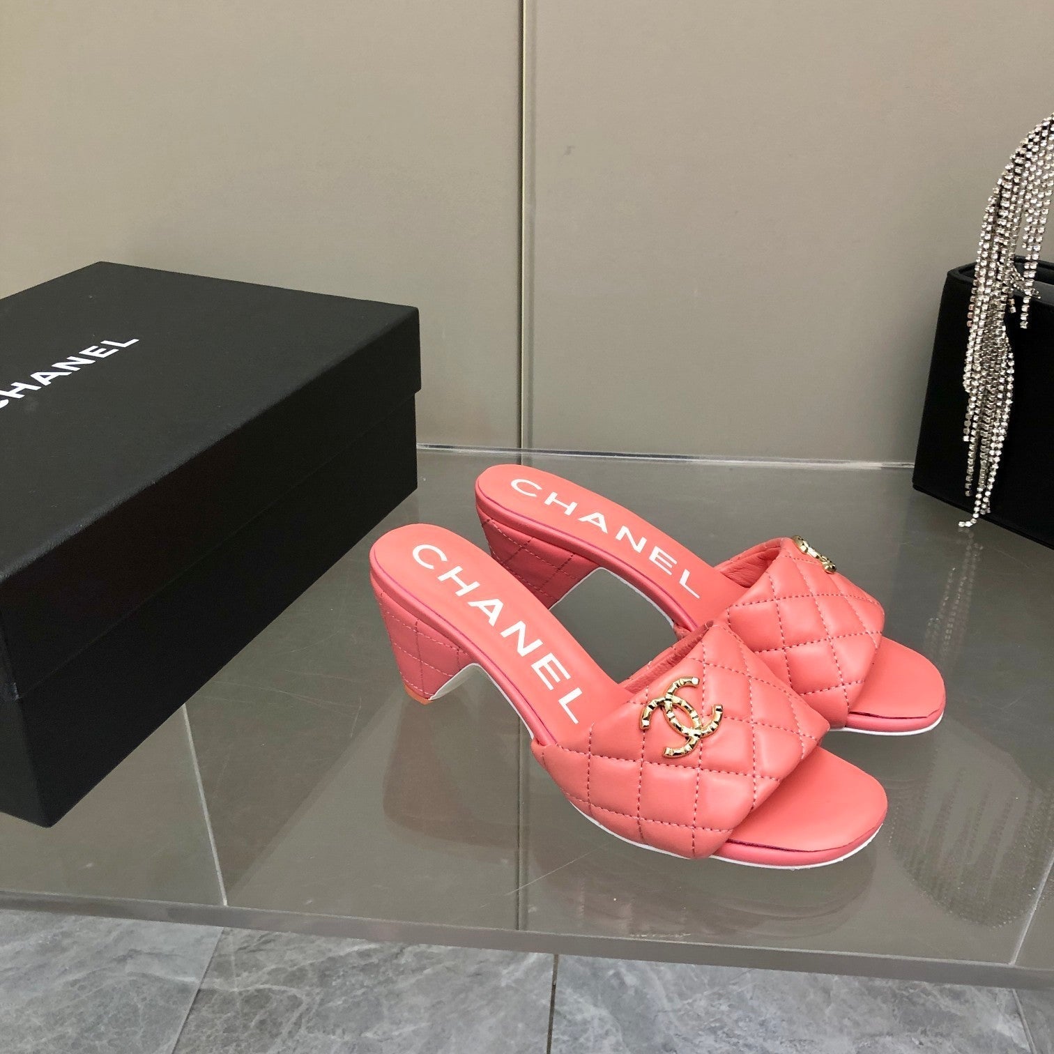 Chanel Mules Hot Pink