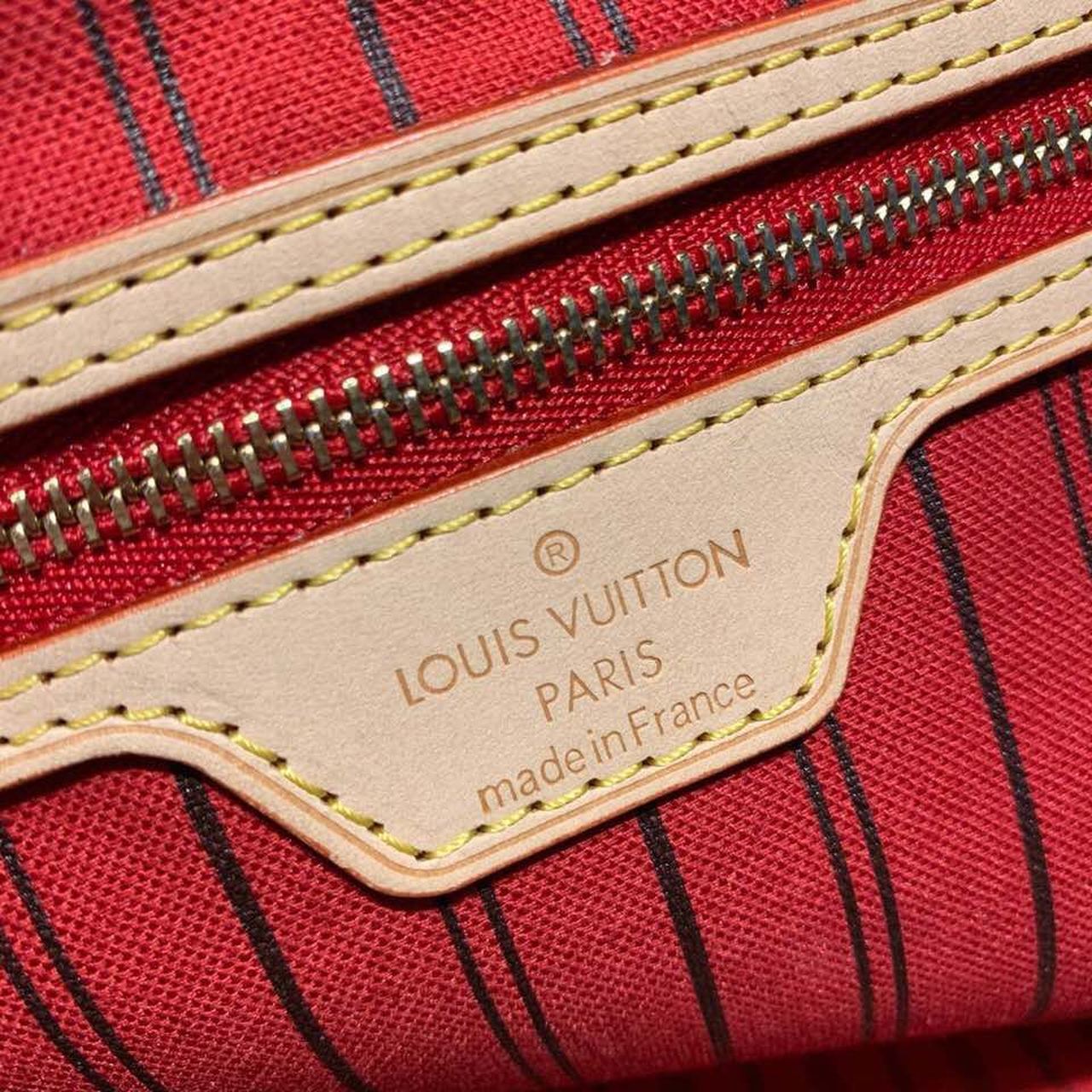 Louis Vuitton Neverfull GM Bag 40cm Monogram Canvas Fall/Winter Collection M40991, Brown/Red