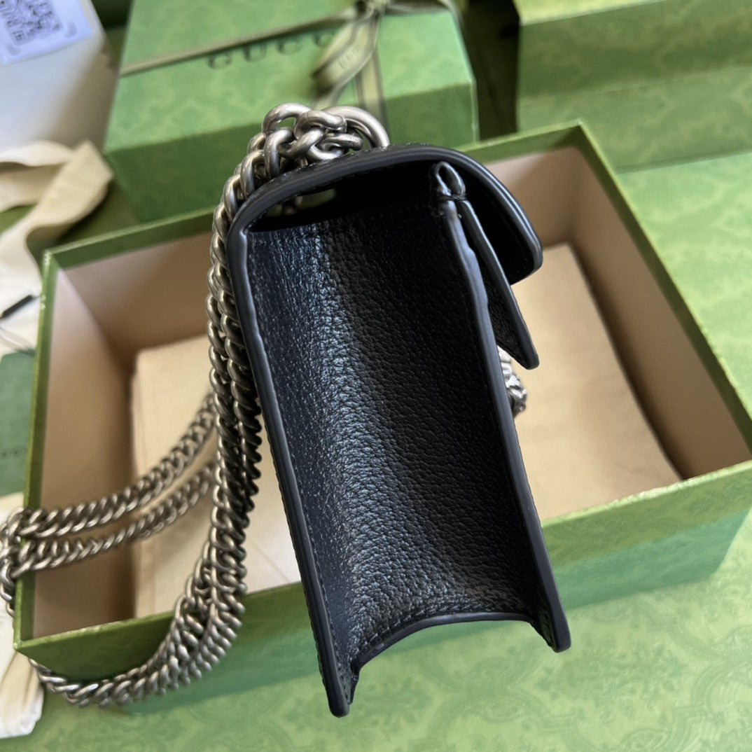 Gucci 499623 Dionysus Small GG Shoulder Bag 25cm Black
