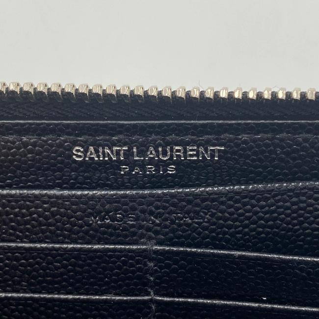 Saint Laurent Black Monogramme Grain De Poudre Zip-around Wallet