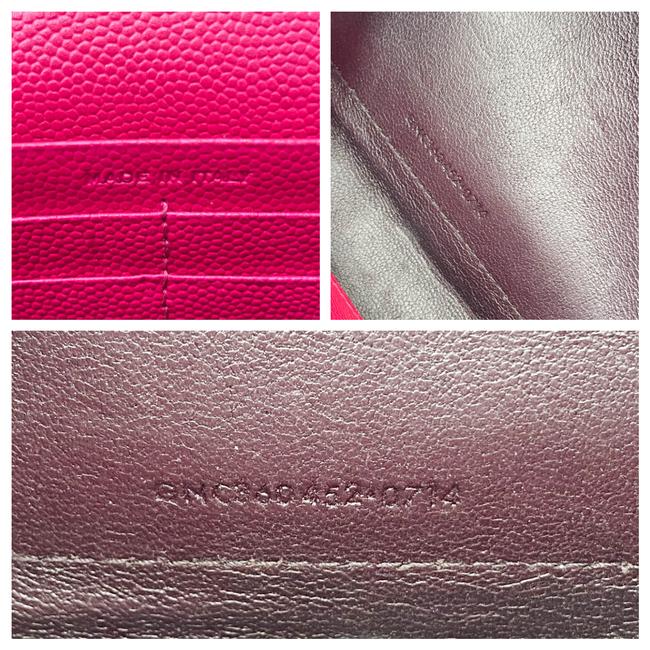 Saint Laurent Medium Wallet On A Chain Ghw Monogram Pink Leather Shoulder Bag