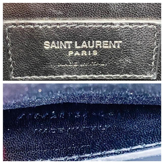 Saint Laurent Monogram Envelope Grain De Poudre Textured Mixed Matelasse Medium Triquilt Beige Leather Shoulder Bag