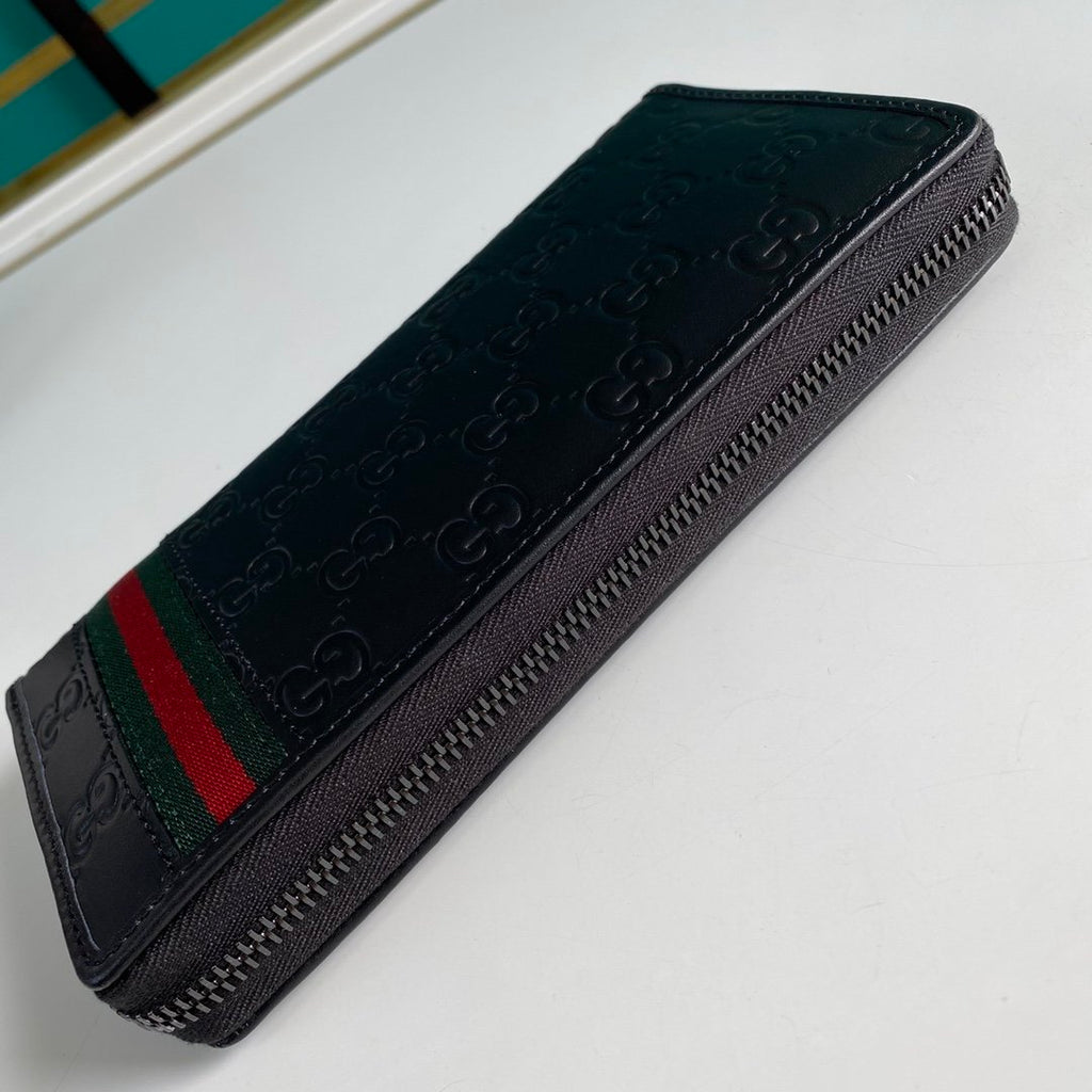 Gucci Black Zip Around Wallet 19cm