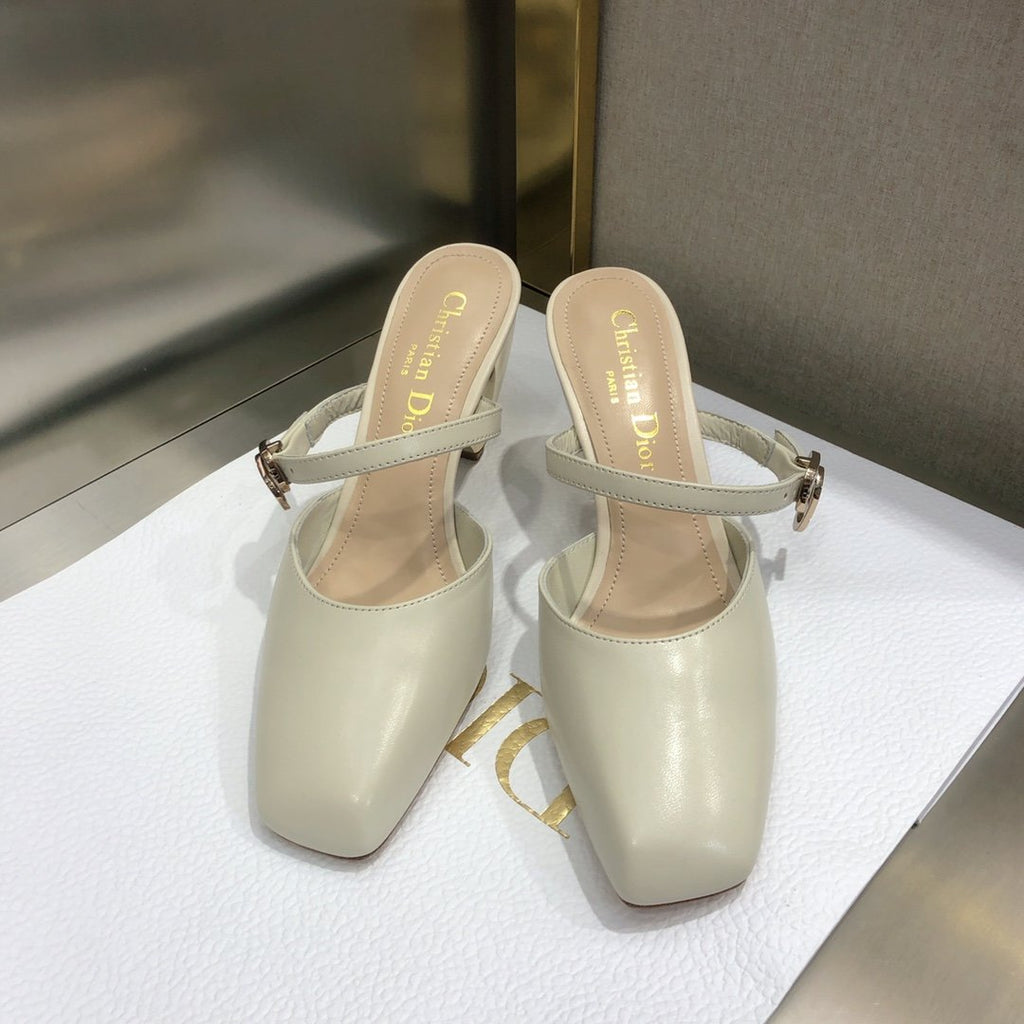 Dior Rhodes Heeled Mule Beige