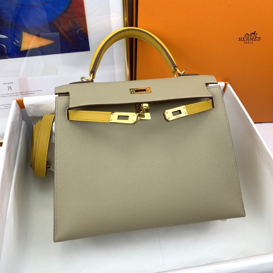 Hermes Kelly 25 Togo Gold Hardware
