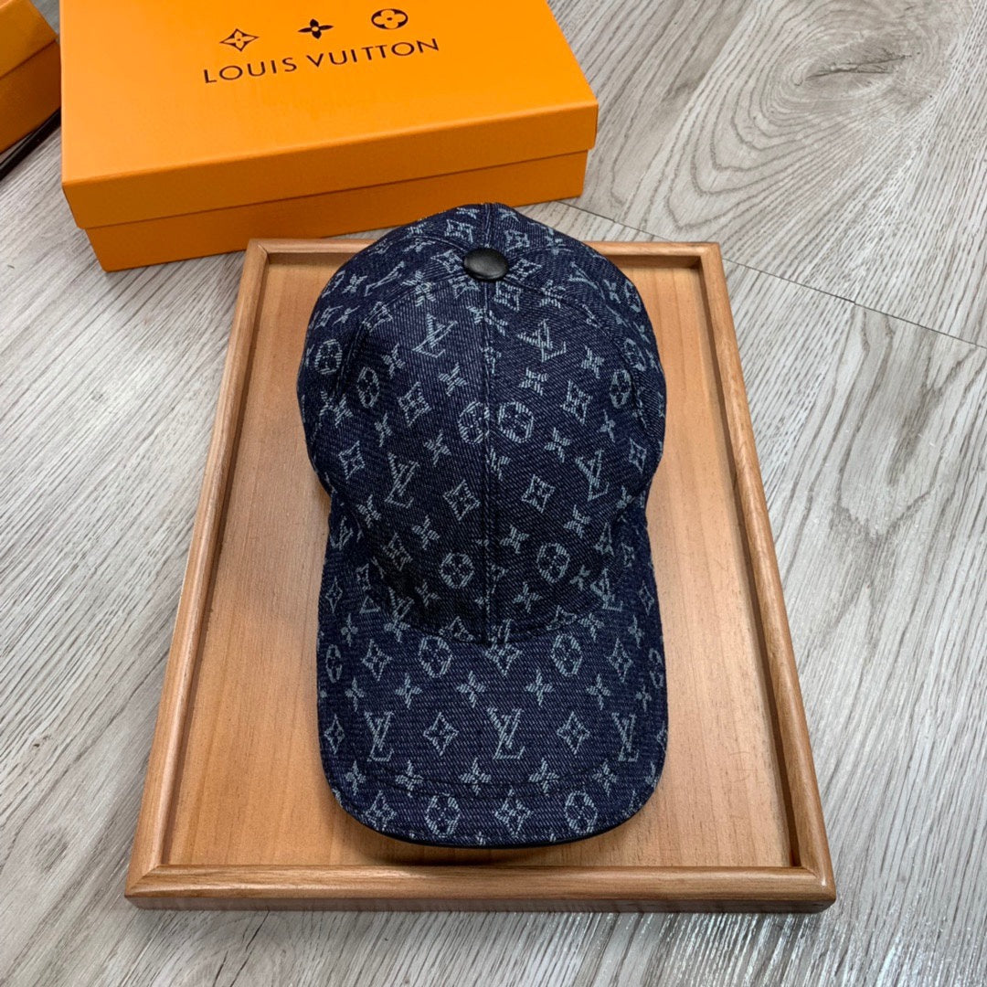 Louis Vuitton Navy Monogram Baseball Cap