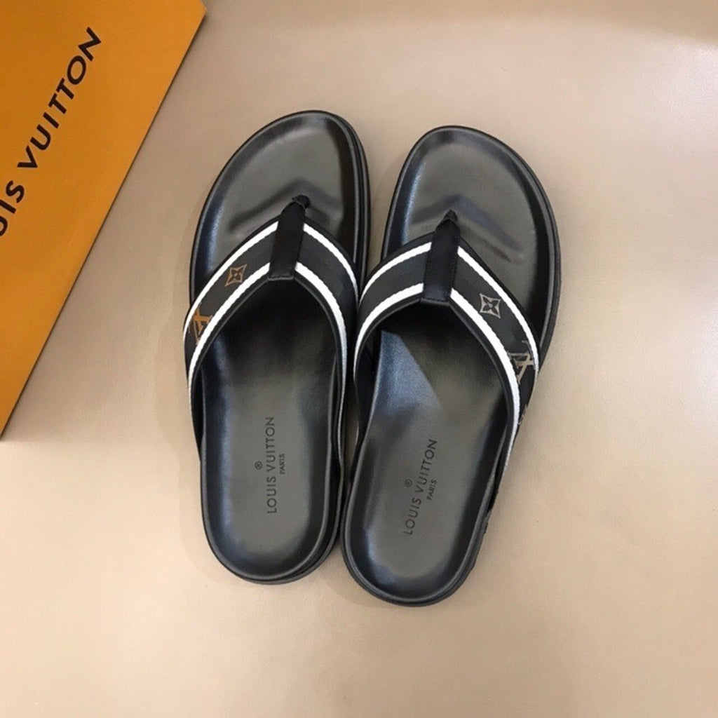 Louis Vuitton Thong Mules Mens Sandals Spring/Summer Collection Black/Silver