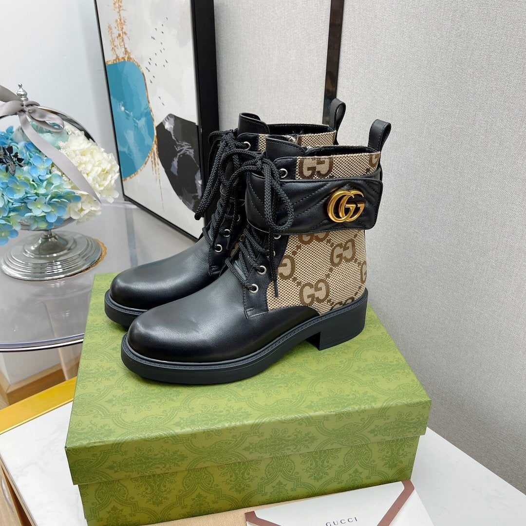 Gucci Ankle Boots With Double G Brown