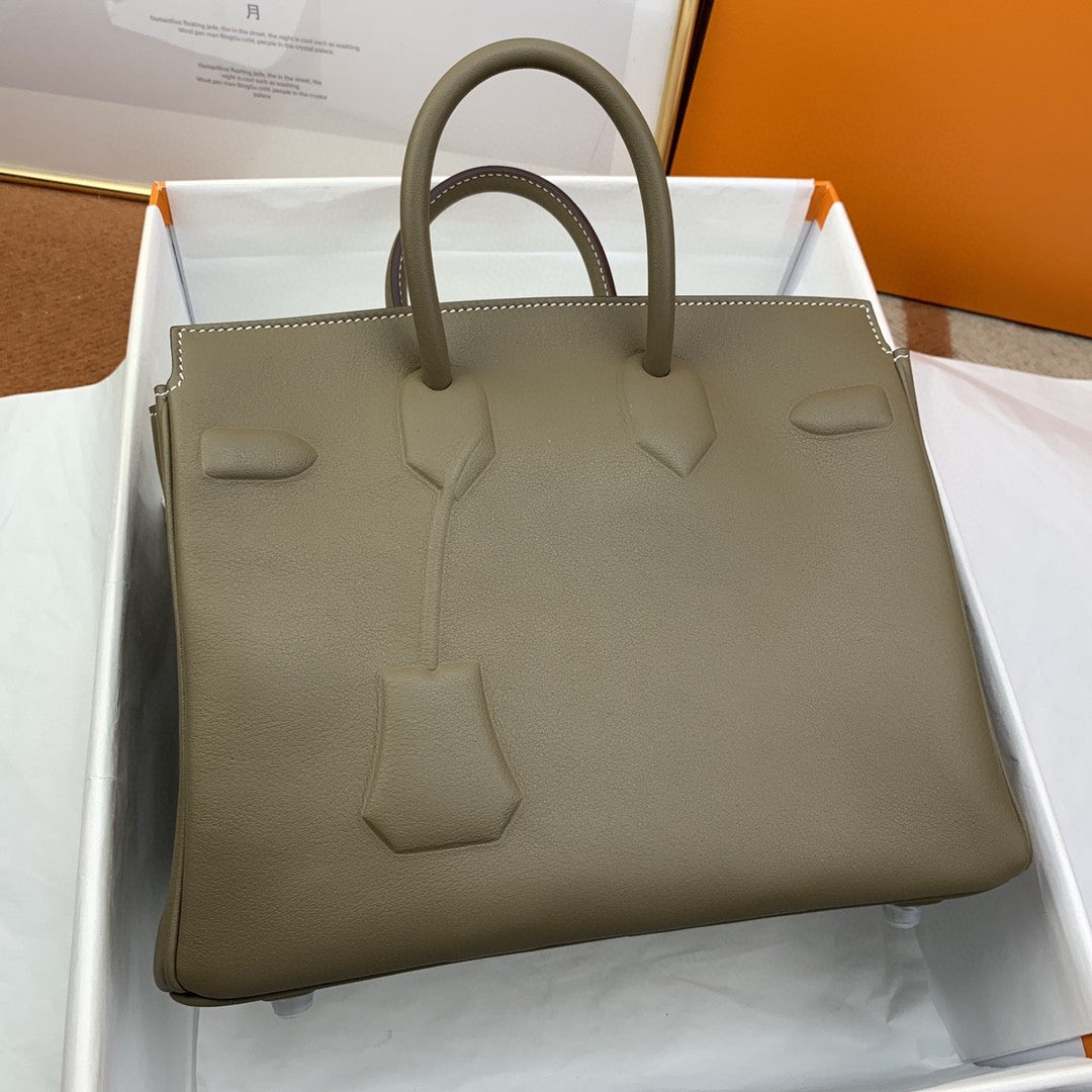 Hermes Etoupe Shadow Birkin 25 Brown