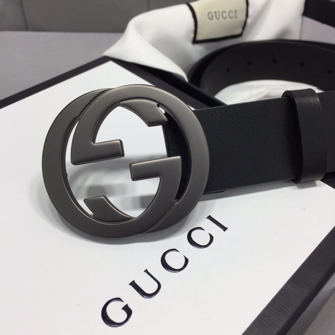 Gucci Belt With Double G Buckle Black