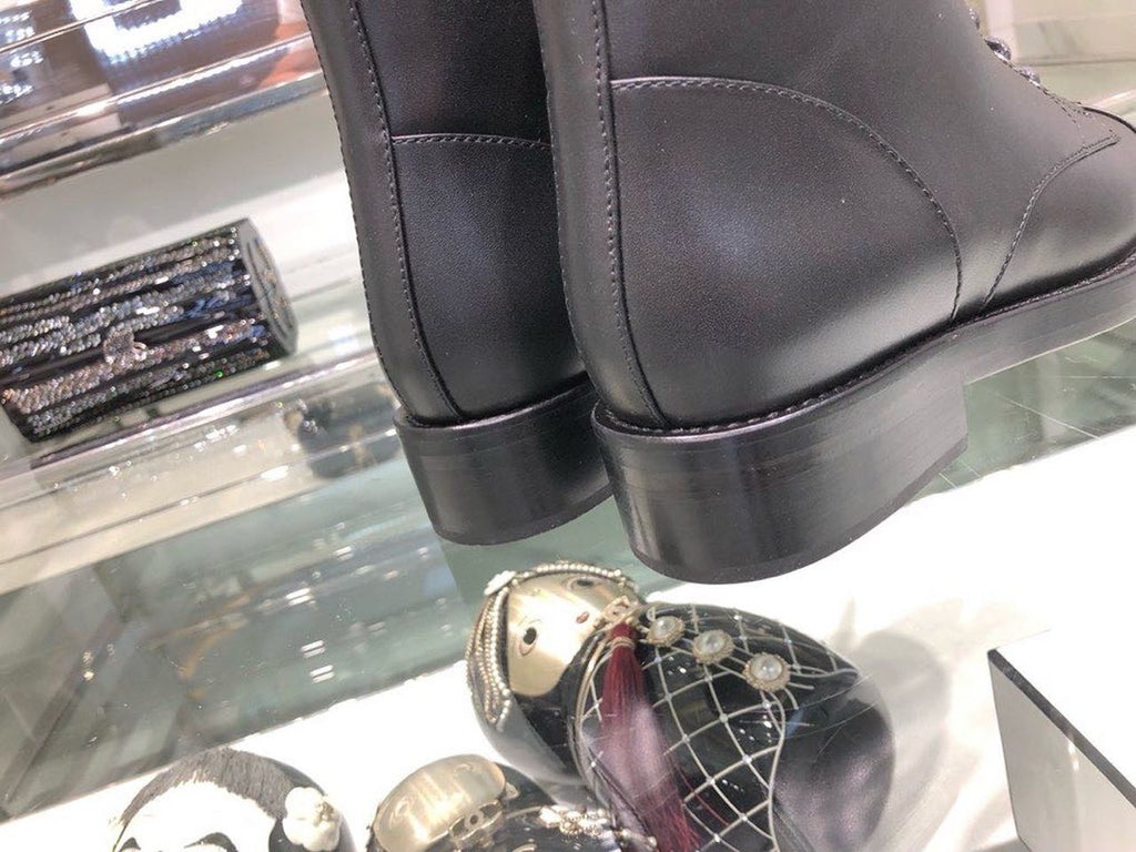 Chanel Ankle Boots Calfskin Leather Fall/Winter Collection, Black