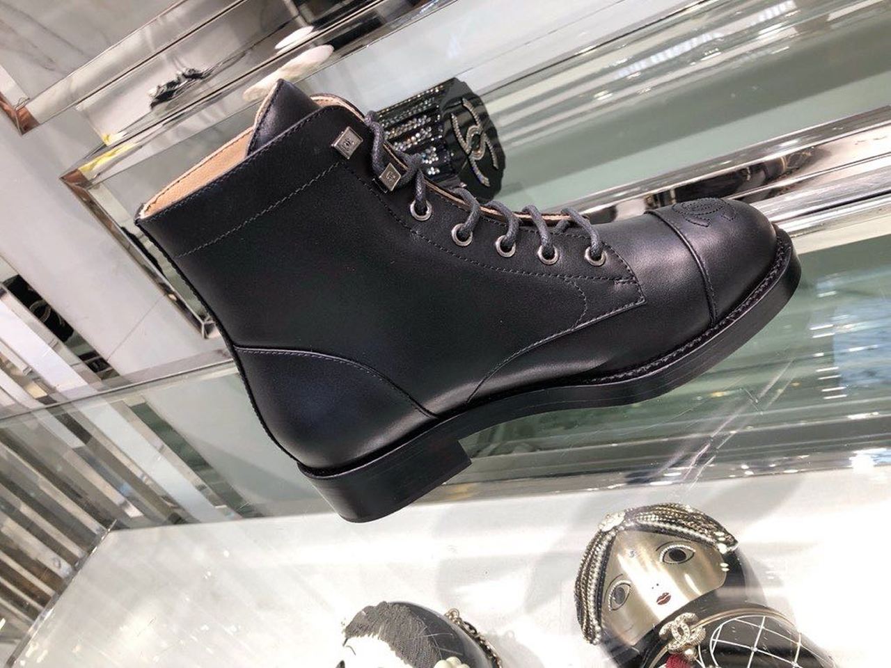 Chanel Ankle Boots Calfskin Leather Fall/Winter Collection, Black