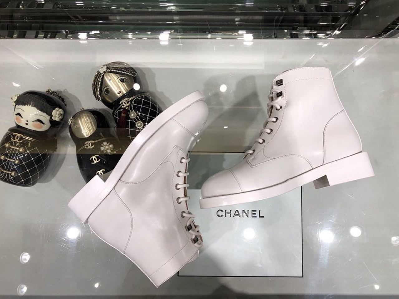 Chanel Ankle Boots Calfskin Leather Fall/Winter Collection White