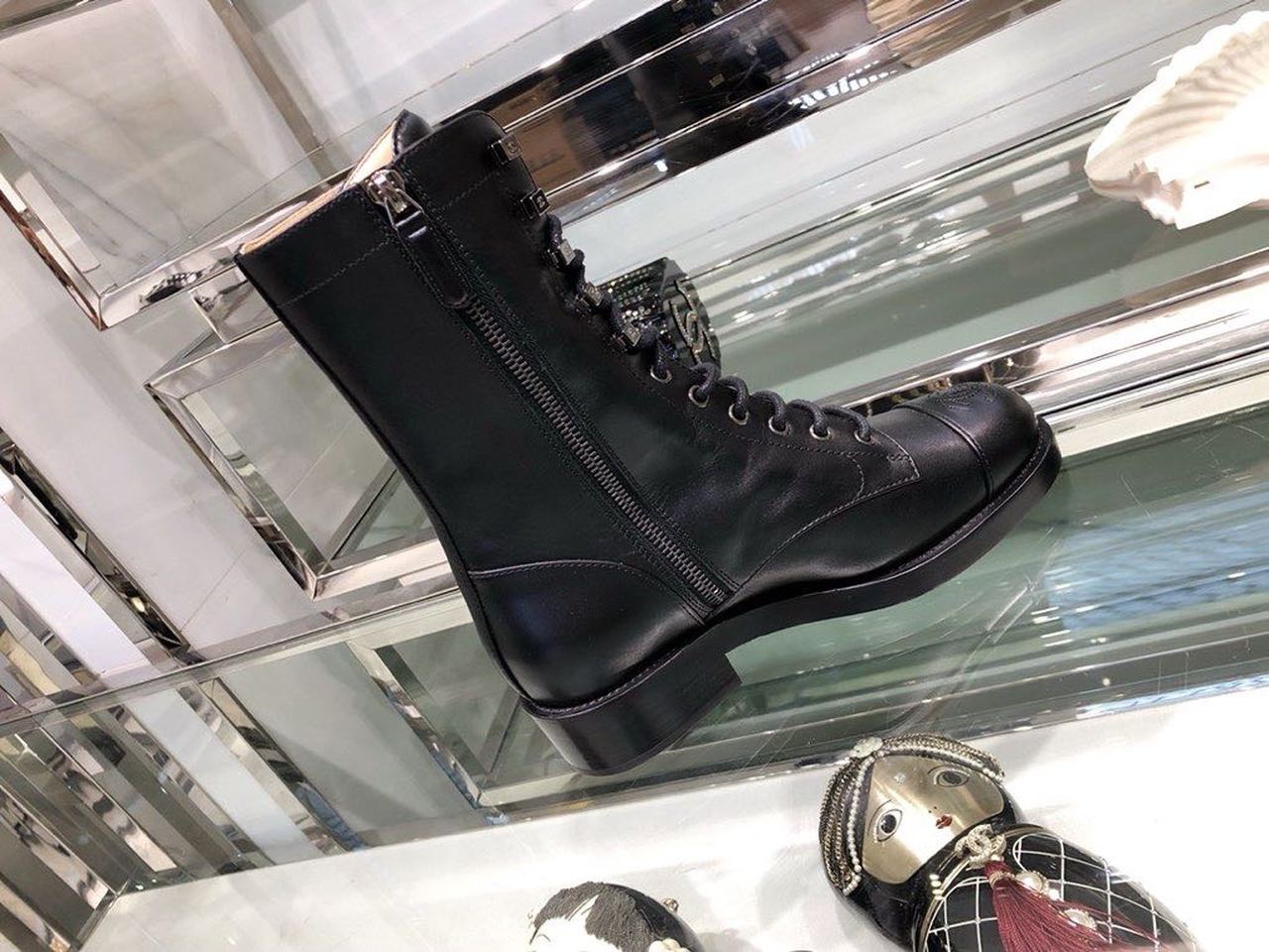 Chanel Mid-Calf Boots Calfskin Leather Fall/Winter Collection Black
