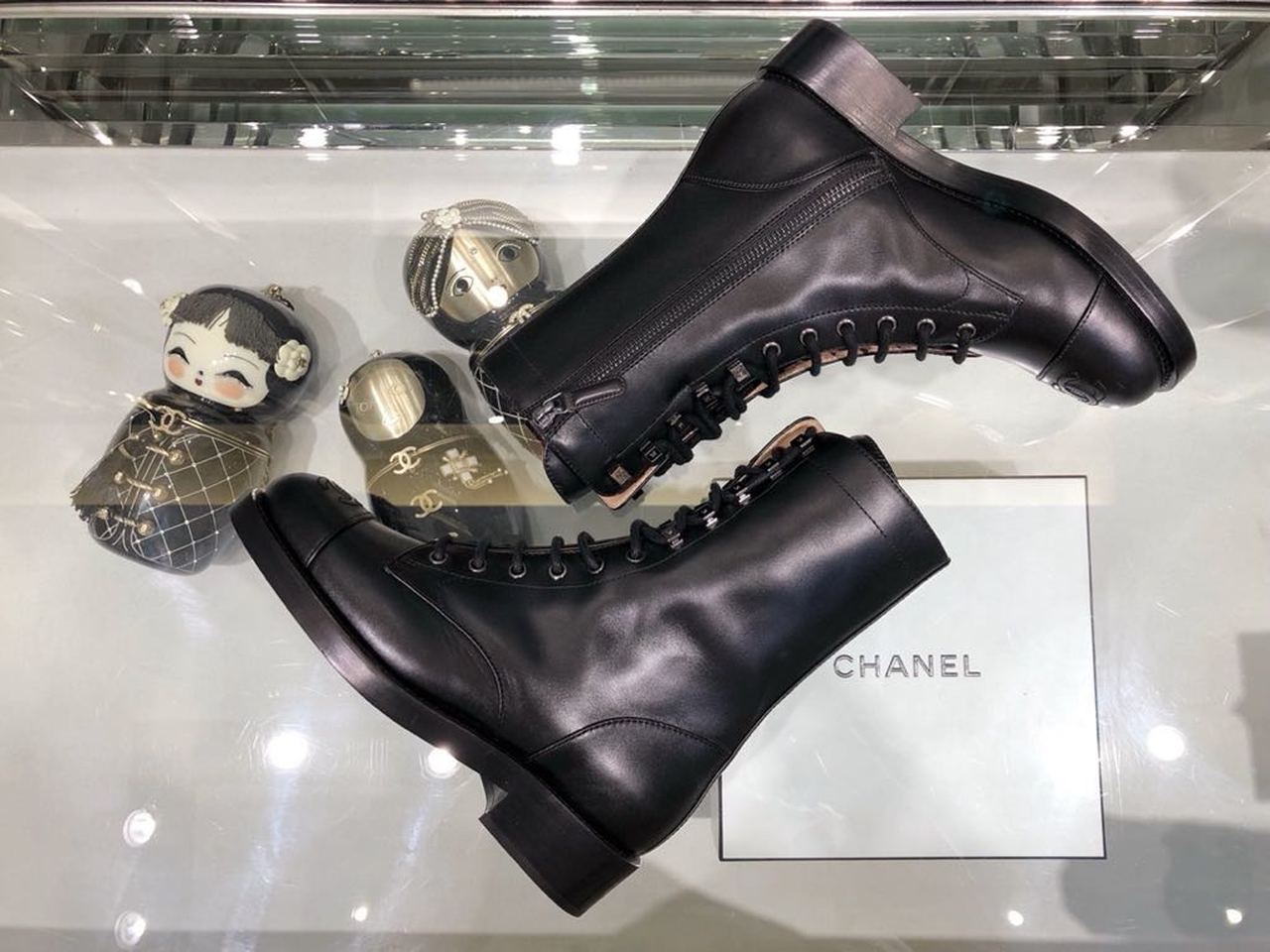 Chanel Mid-Calf Boots Calfskin Leather Fall/Winter Collection Black