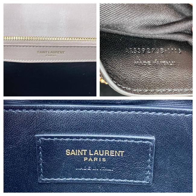 Saint Laurent Sheepskin Matelasse Chevron Monogram Large College Satchel Pink Leather Shoulder Bag
