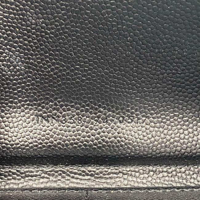 Saint Laurent Black Monogramme Grain De Poudre Zip-around Wallet