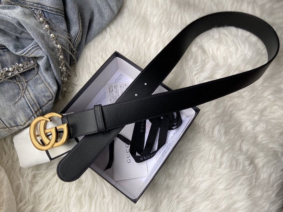 Gucci Belt With Double G Buckle Black