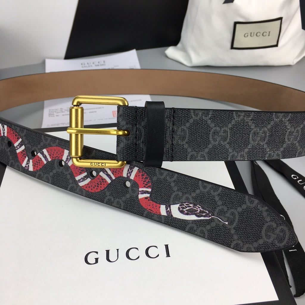 Gucci Belt With Square Buckle Black