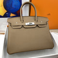 Hermes Birkin 30 Nata Swift Silver Hardware Brown